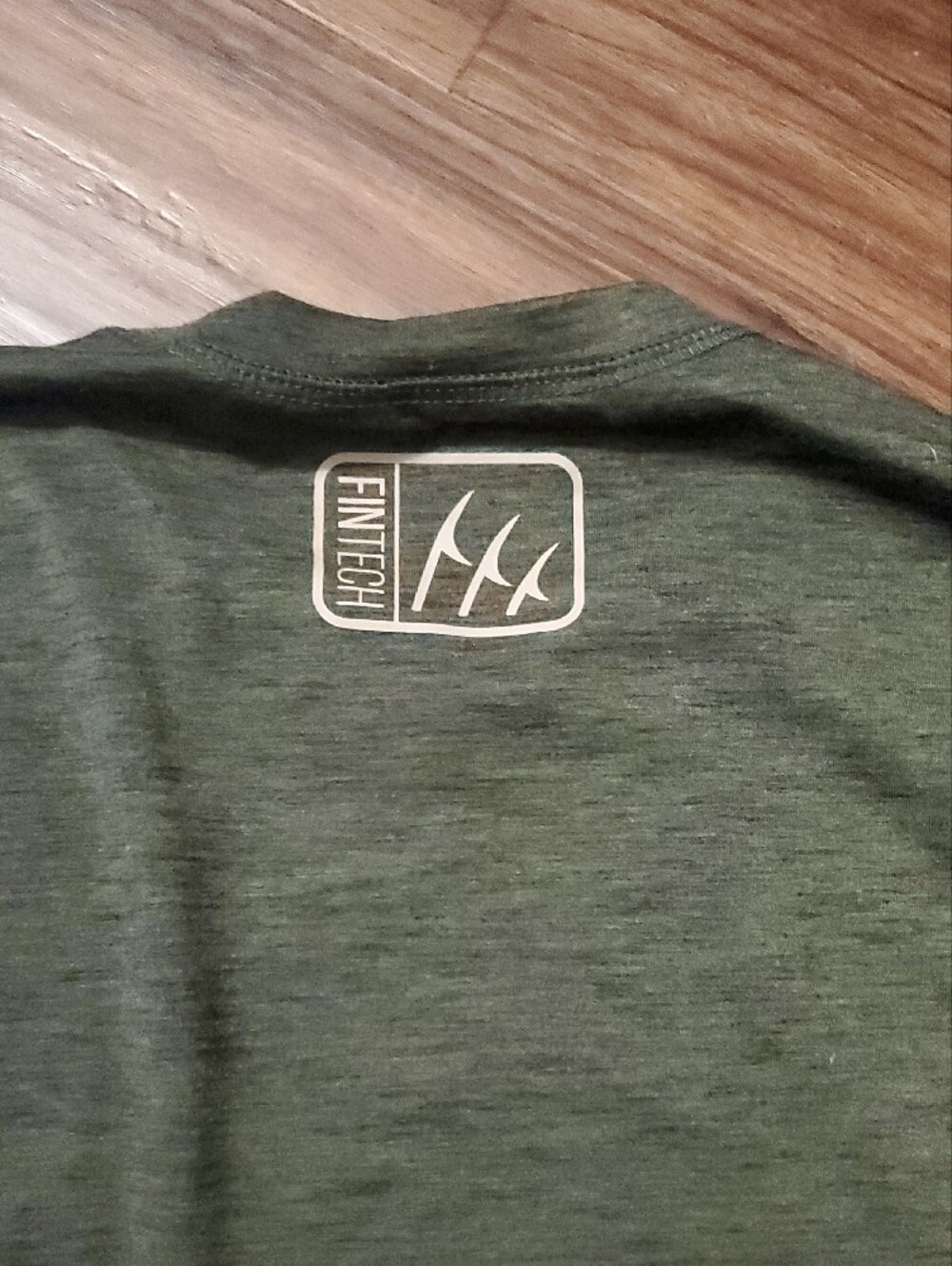 Fintech Men's Long Sleeve Tee in Olive Green - Picture 8 of 8